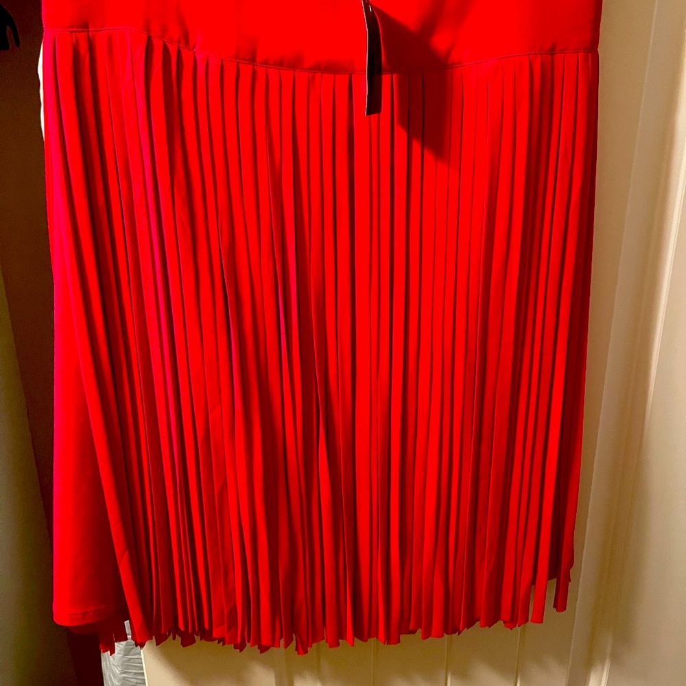 Lane Bryant size 24 Red flirty fringe midi skirt